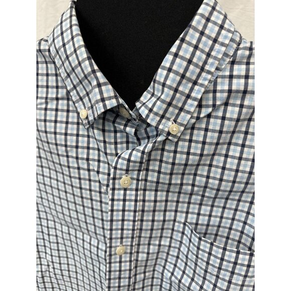Croft & Barrow Mens Easy Care Blue Plaid Button Down Shirt Size L‎ Short Sleeve - Picture 4 of 11